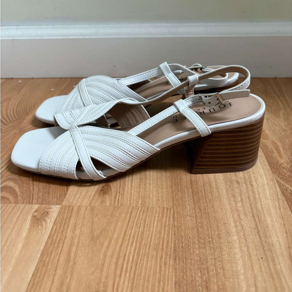 Journee Collection White Strappy Sandals